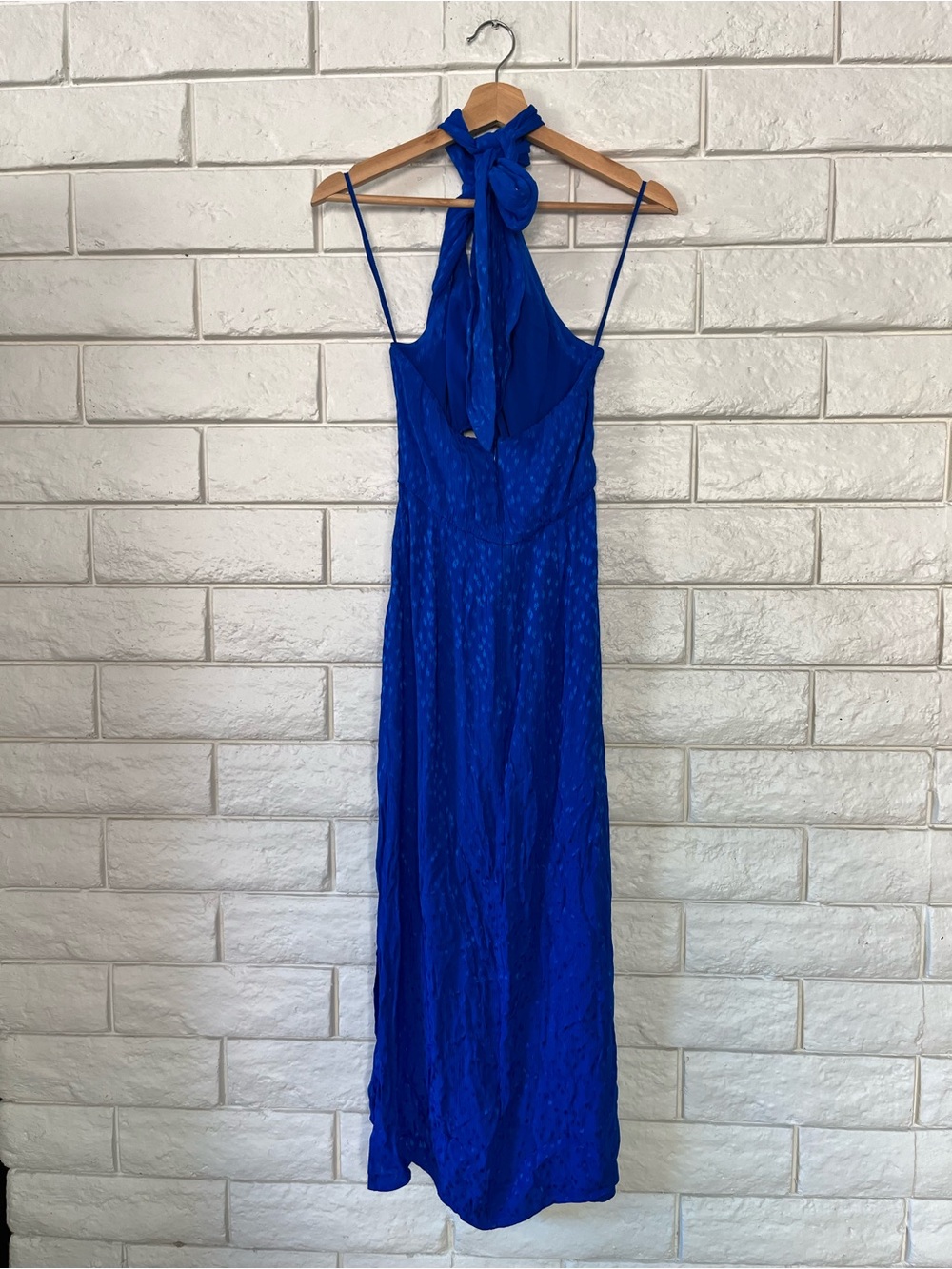 NWT & Other Stories Halter Cut Out Midi Dress Women’s Vibrant Royal Blue Sz 4 - Picture 6 of 9
